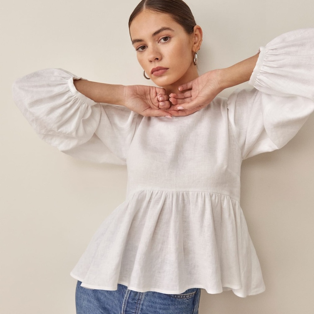 Reformation Lumi Linen Top